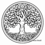 Exceptional Tree of Life Mandala Coloring Pages 3