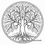 Exceptional Tree of Life Mandala Coloring Pages 4