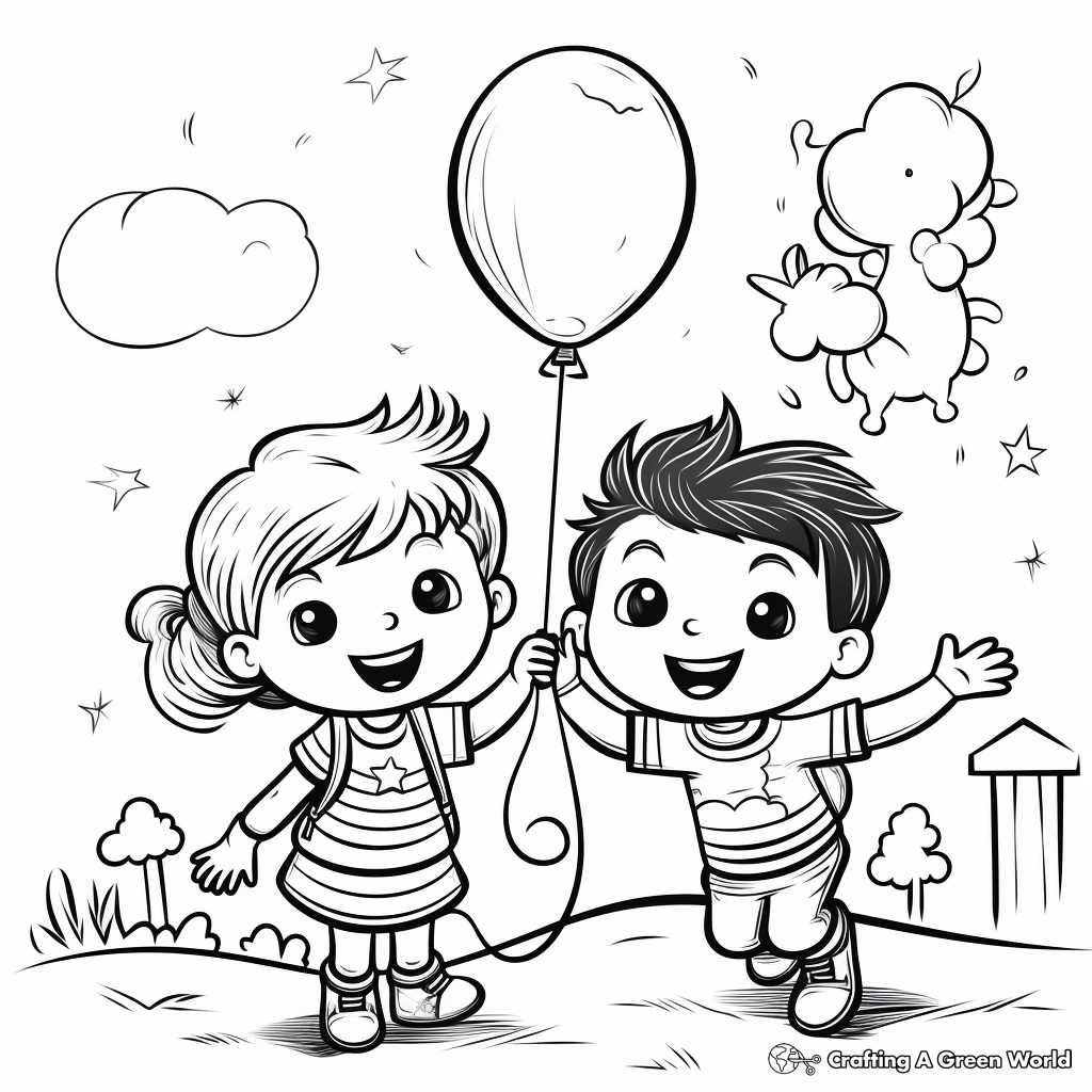 Excitement of First Day with New Friends Coloring Pages 2
