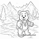 Exciting Adventure with Bear Paw Treasure Map Coloring Pages 3