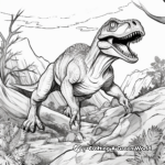 Exciting Allosaurus Hunt Coloring Pages 1