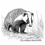 Exciting Badger Hunting Coloring Pages 1