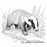 Exciting Badger Hunting Coloring Pages 2
