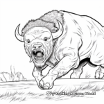 Exciting Buffalo Charge Coloring Pages 2