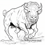 Exciting Buffalo Charge Coloring Pages 3