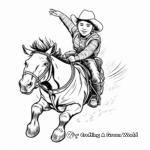 Exciting Bull Riding Action Coloring Pages 3