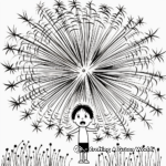 Exciting Catherine Wheel Fireworks Coloring Pages 2