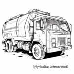 Exciting City Garbage Truck Coloring Pages 1