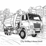 Exciting City Garbage Truck Coloring Pages 2