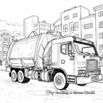 Exciting City Garbage Truck Coloring Pages 3