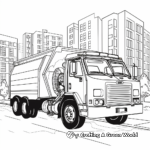 Exciting City Garbage Truck Coloring Pages 4