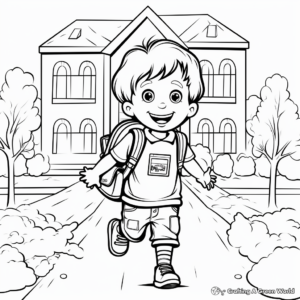 Exciting First Day of School Coloring Pages 2