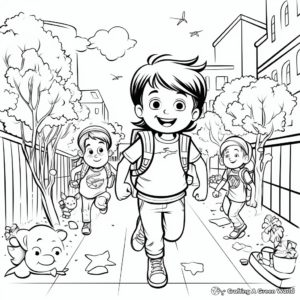 Exciting First Day of School Coloring Pages 3