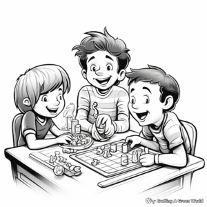Exciting Friday Game Night Coloring Pages 1
