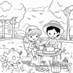 Exciting Garden Picnic Scene Coloring Pages 3