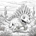 Exciting Kentrosaurus Chase Scene Coloring Pages 2