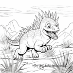 Exciting Kentrosaurus Chase Scene Coloring Pages 3