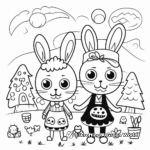 Exciting Kindergarten Easter Coloring Pages 1