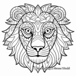 Exciting Lion Face Coloring Pages 2