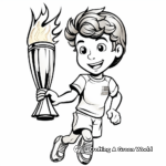 Exciting Olympic Torch Relay Coloring Pages 1