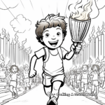 Exciting Olympic Torch Relay Coloring Pages 2