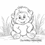 Exciting Orangutan Coloring Page for Kids 3