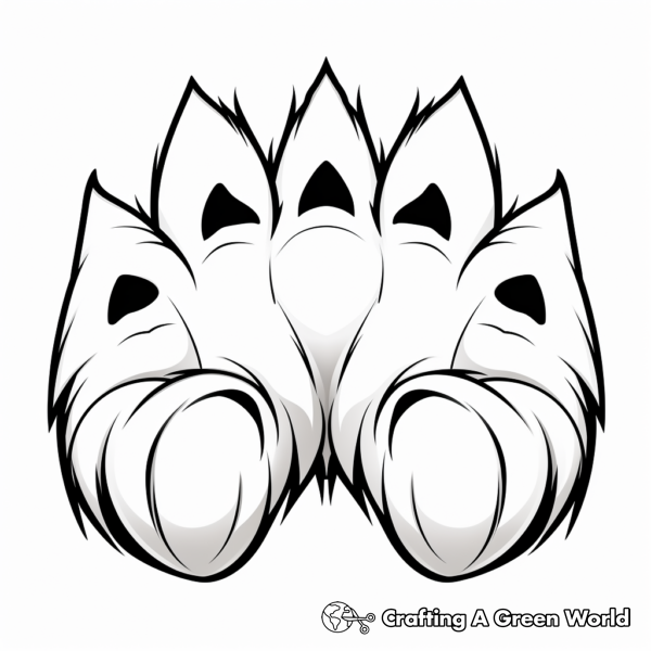 Bear Paw Coloring Pages - Free &amp; Printable!