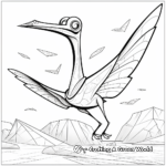 Exciting Pterodactyl Fossil Coloring Pages 3