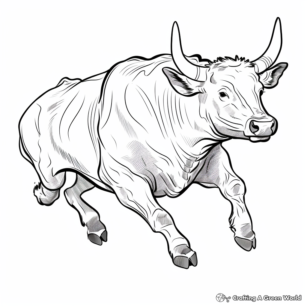 Coloring Pages Bull Printable Kids Colouring Choose Board Sketch 