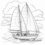 Exciting Sailboat in Storm Coloring Pages 2