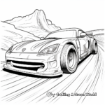 Exciting Sports Car Racing Coloring Pages 1