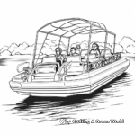 Exciting Sports Pontoon Boat Coloring Pages 1