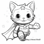 Exciting Super Kitty In Space Coloring Pages 2