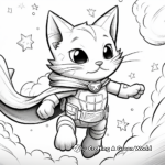 Exciting Super Kitty In Space Coloring Pages 3