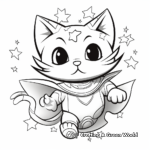 Exciting Super Kitty In Space Coloring Pages 4