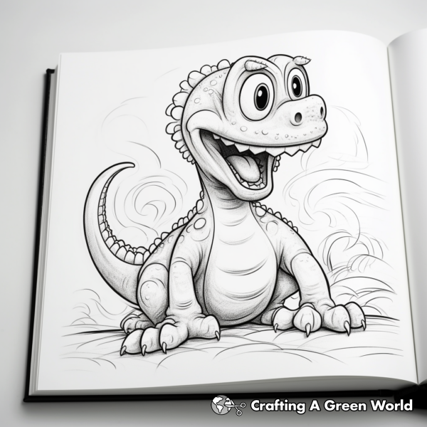 Dinosaur Book Coloring Pages - Free & Printable!
