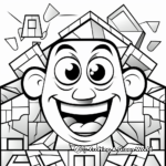 Exciting Trapezoid Mosaic Coloring Pages 1