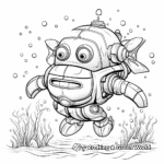 Exciting Underwater Robot Coloring Pages 2