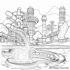 Exciting Water Park Coloring Pages 1