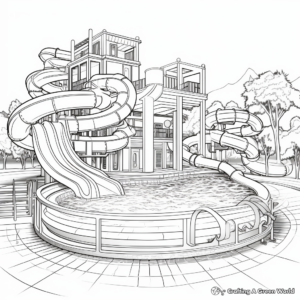 Exciting Water Park Coloring Pages 2