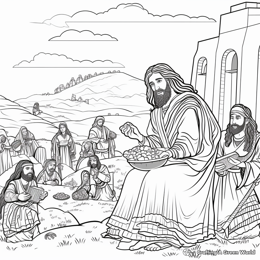 Exodus Story Line Art Coloring Pages for Adults 3