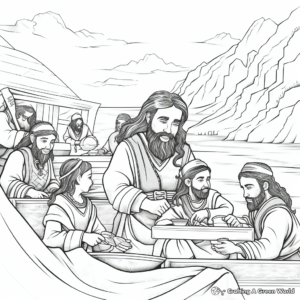 Exodus Story Line Art Coloring Pages for Adults 4