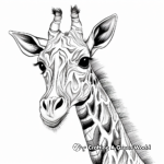 Exotic African Giraffe Coloring Pages 1