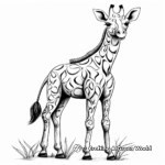 Exotic African Giraffe Coloring Pages 4
