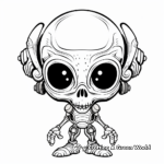 Exotic Alien Skull Coloring Pages 4