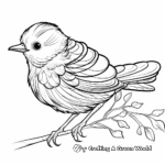 Exotic and Elegant Fairy Bluebird Coloring Pages 3
