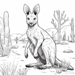 Páginas para colorear del Wallaby exótico de Bennett 3