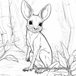 Exotic Bennett’s Wallaby Coloring Pages 2