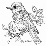 Exotic Boho Bird Coloring Pages 1