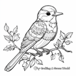 Exotic Boho Bird Coloring Pages 4